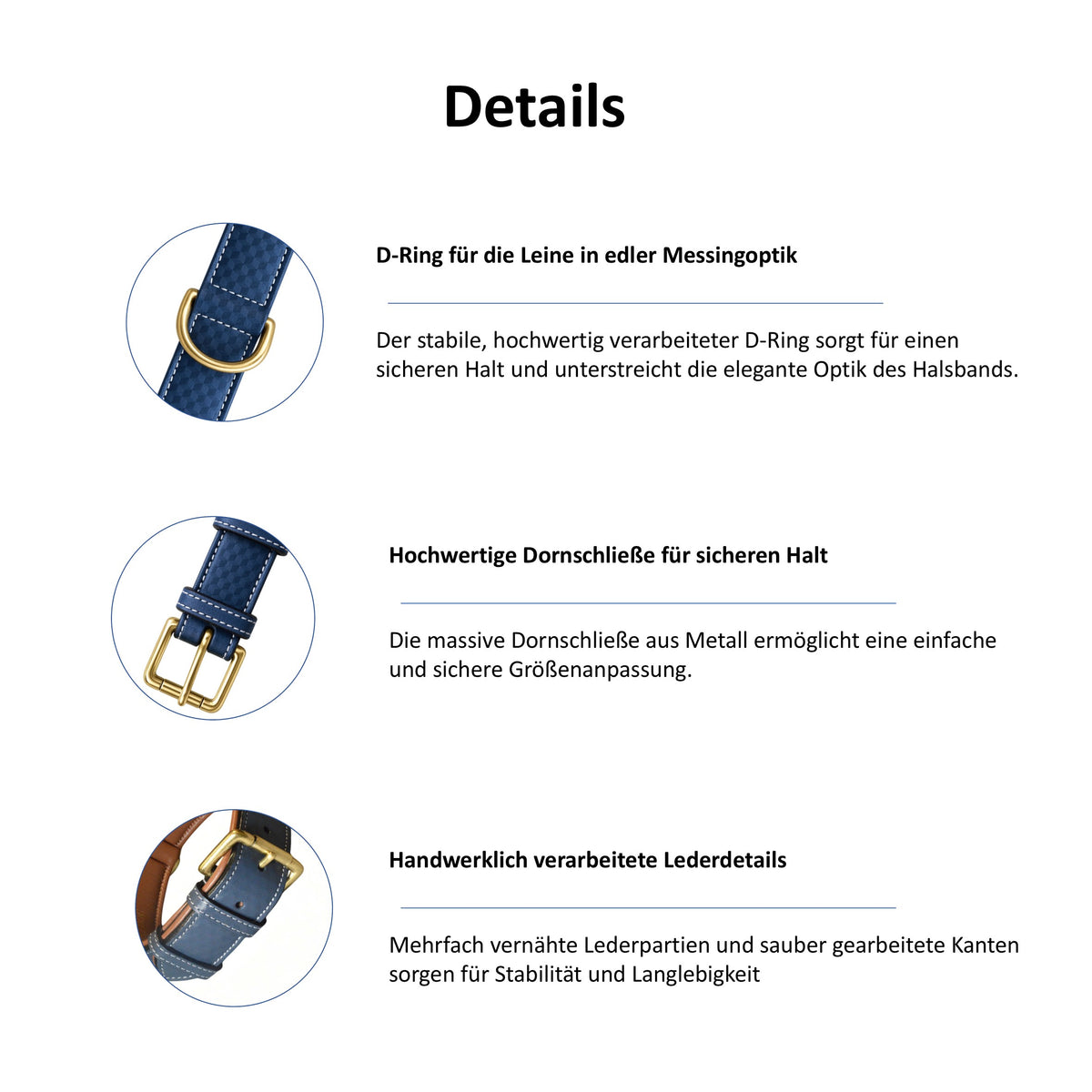 Exklusives Hundehalsband aus Premium Leder